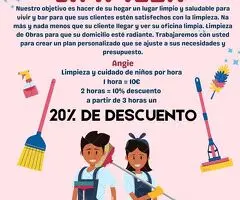 Servicio de Limpieza y cuidado de niños