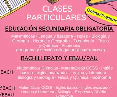 Clases particulares o refuerzo escolar