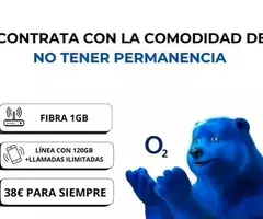 Fibra y móvil o2 sin permancia